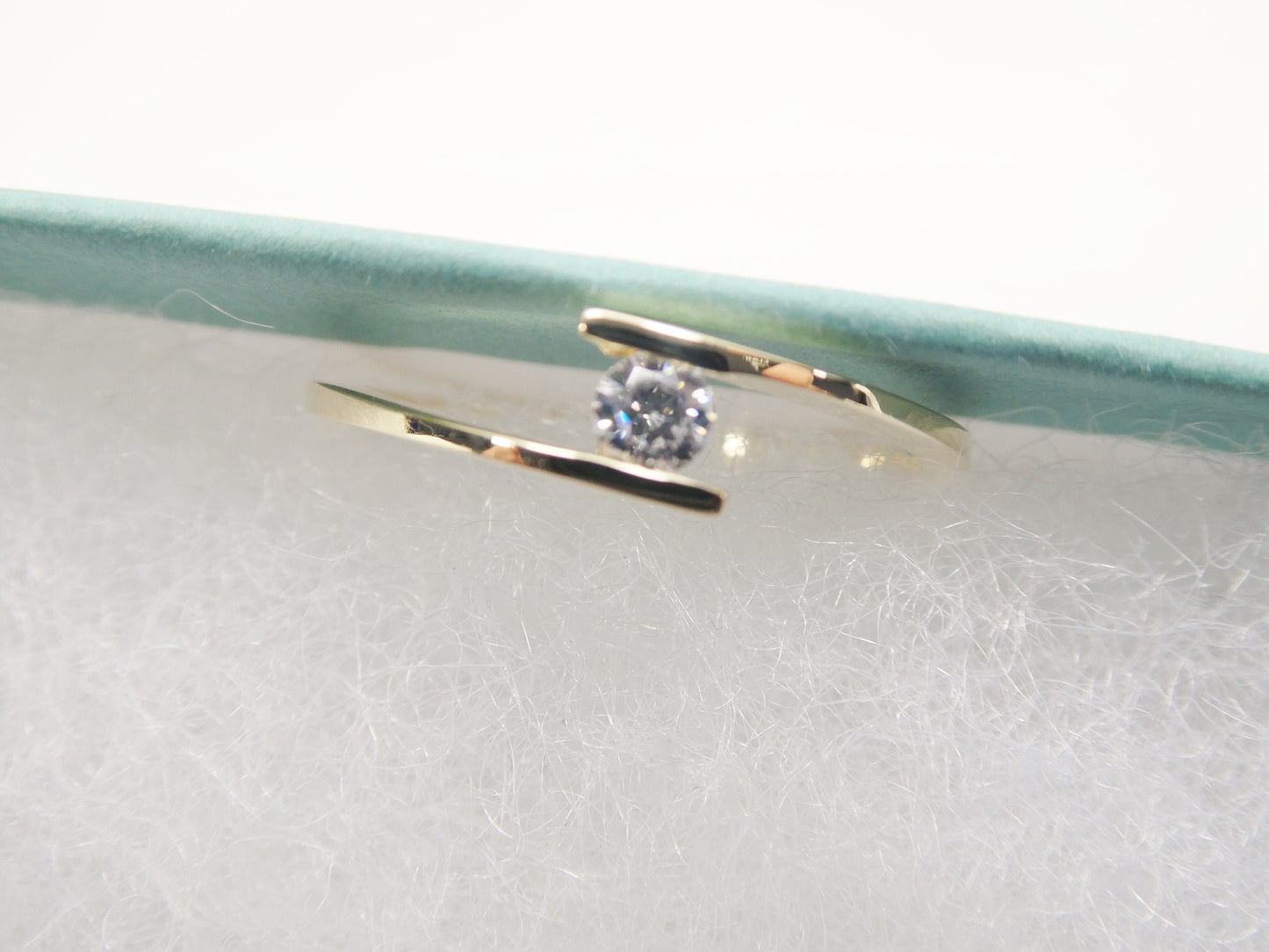 real 10k solid yellow gold women's classic micro pave setting ring