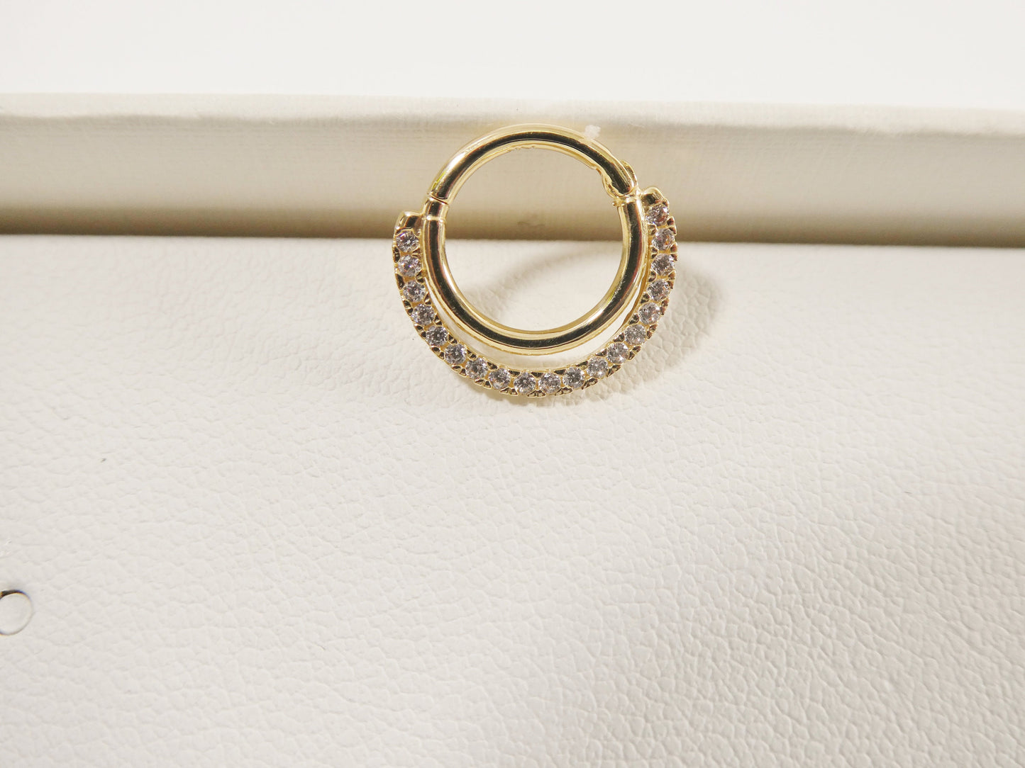 14k real solid yellow gold cartilage daith septum body ring piercing