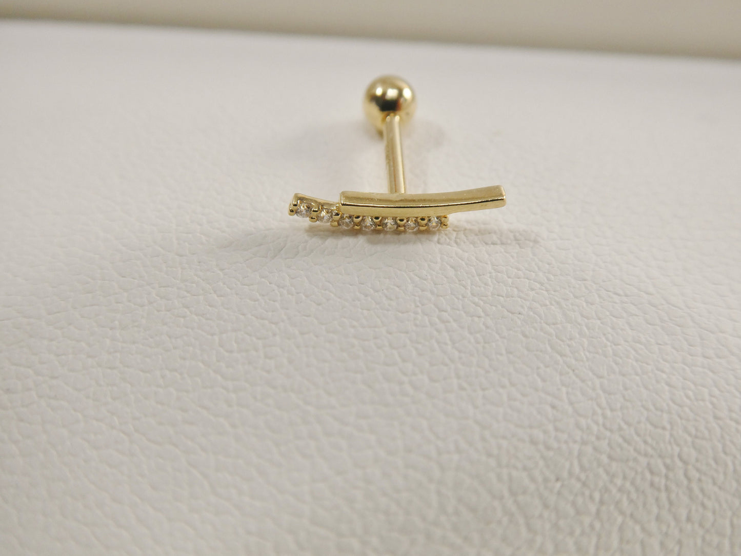 14k real solid yellow gold helix cartilage earring