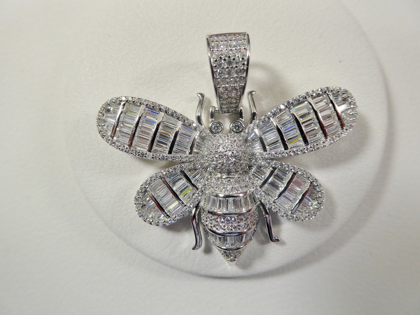 real 925 sterling silver honey bee chain and pendent 14k yellow gold finish
