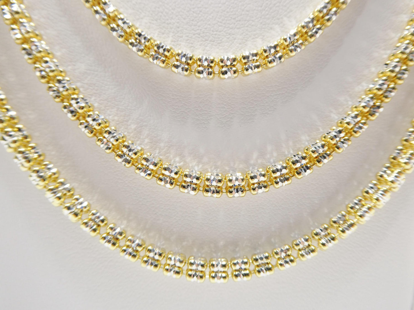 real 925 sterling silver 4mm diamond cut ice link chain necklace