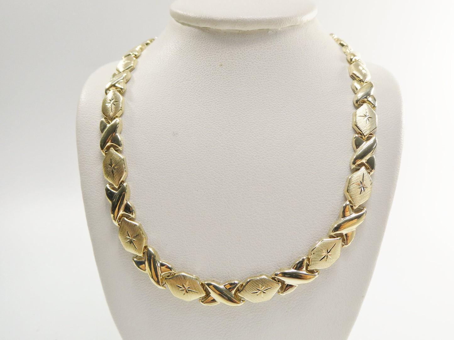 real 10k solid yellow gold xoxo hugs and kisses 7 inch and 8 inch stampato bracelet