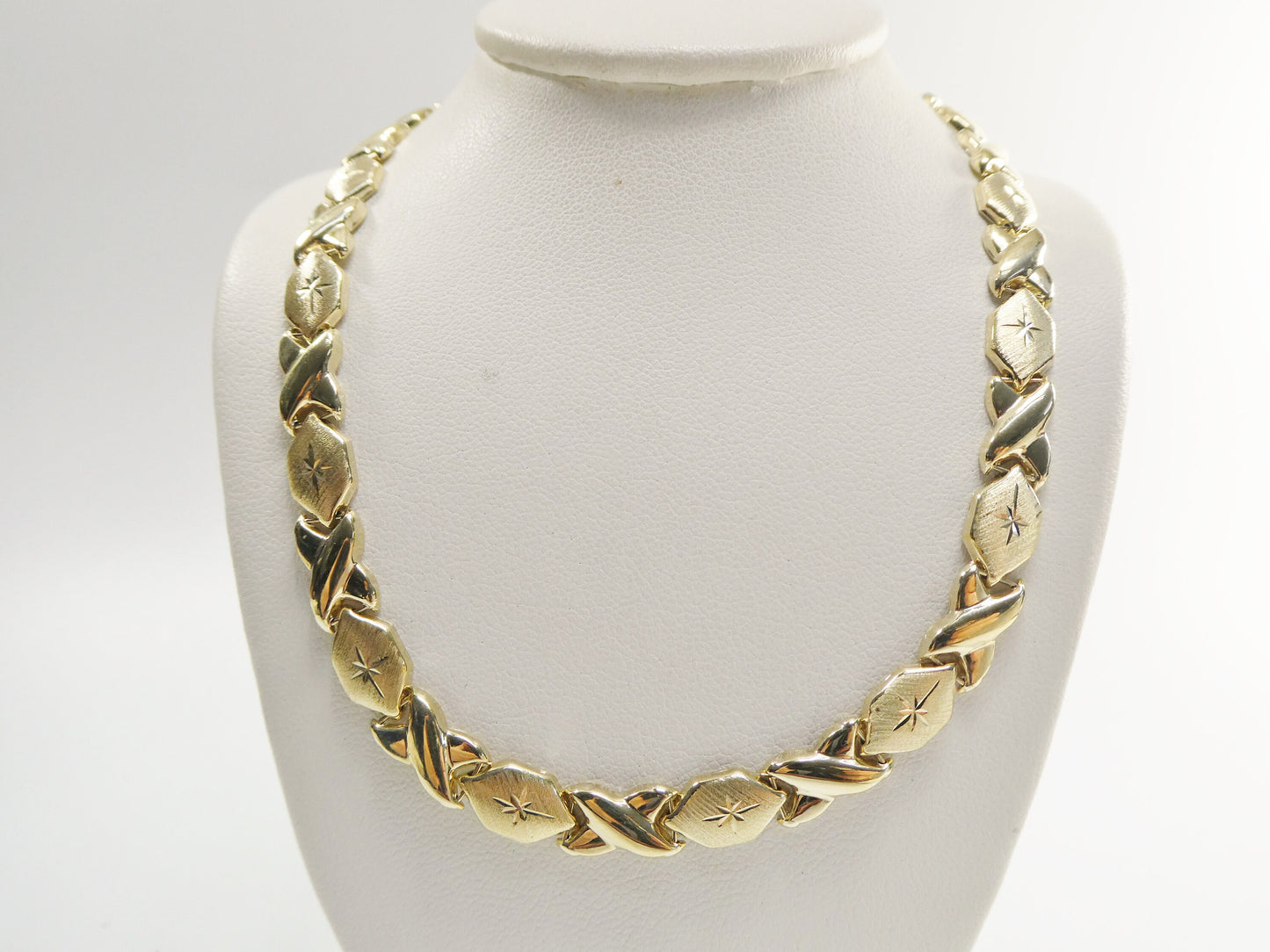 real 10k solid yellow gold xoxo hugs and kisses 7 inch and 8 inch stampato bracelet