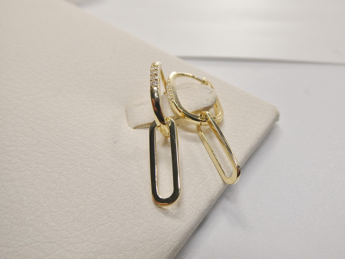real 10k solid yellow gold designer hoop huggie earrings