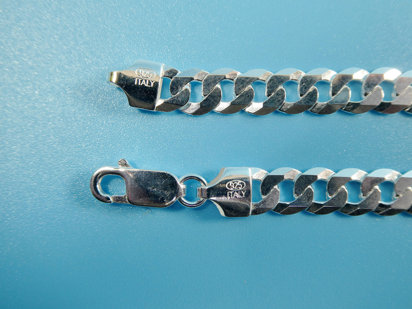 real 925 sterling silver 6.5MM Italian solid chain lobster lock clasp