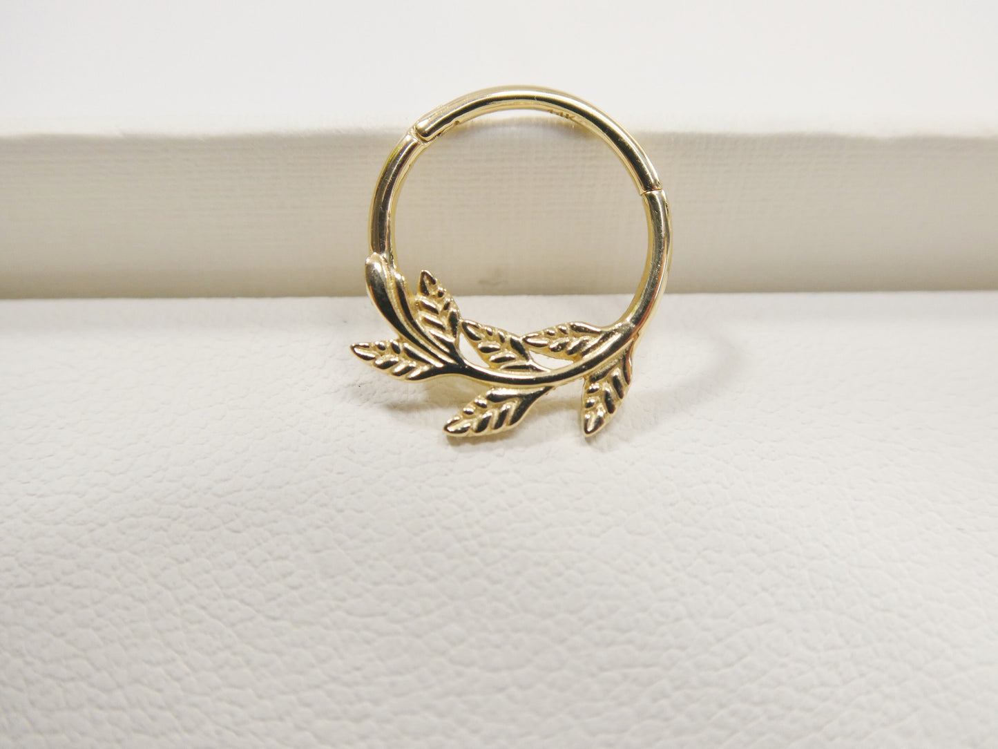 14k real solid yellow gold cartilage daith septum body ring piercing
