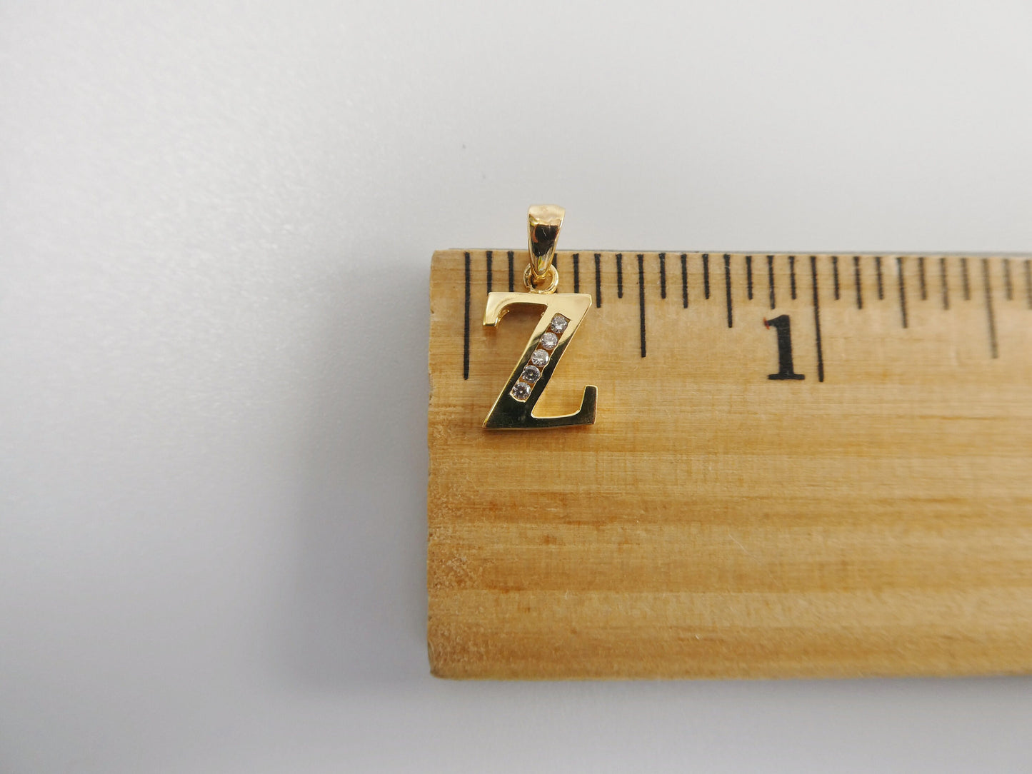 10k real solid yellow gold small initial alphabet pendent charm