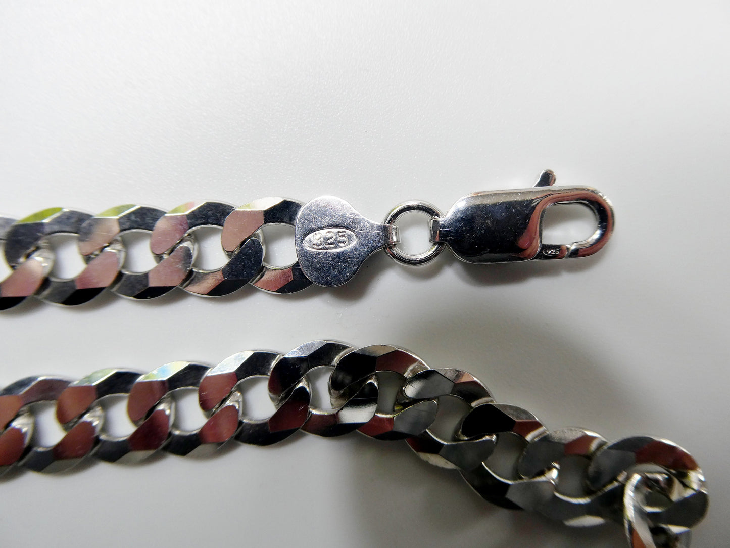 real 925 sterling silver solid bracelet 8.5 inch