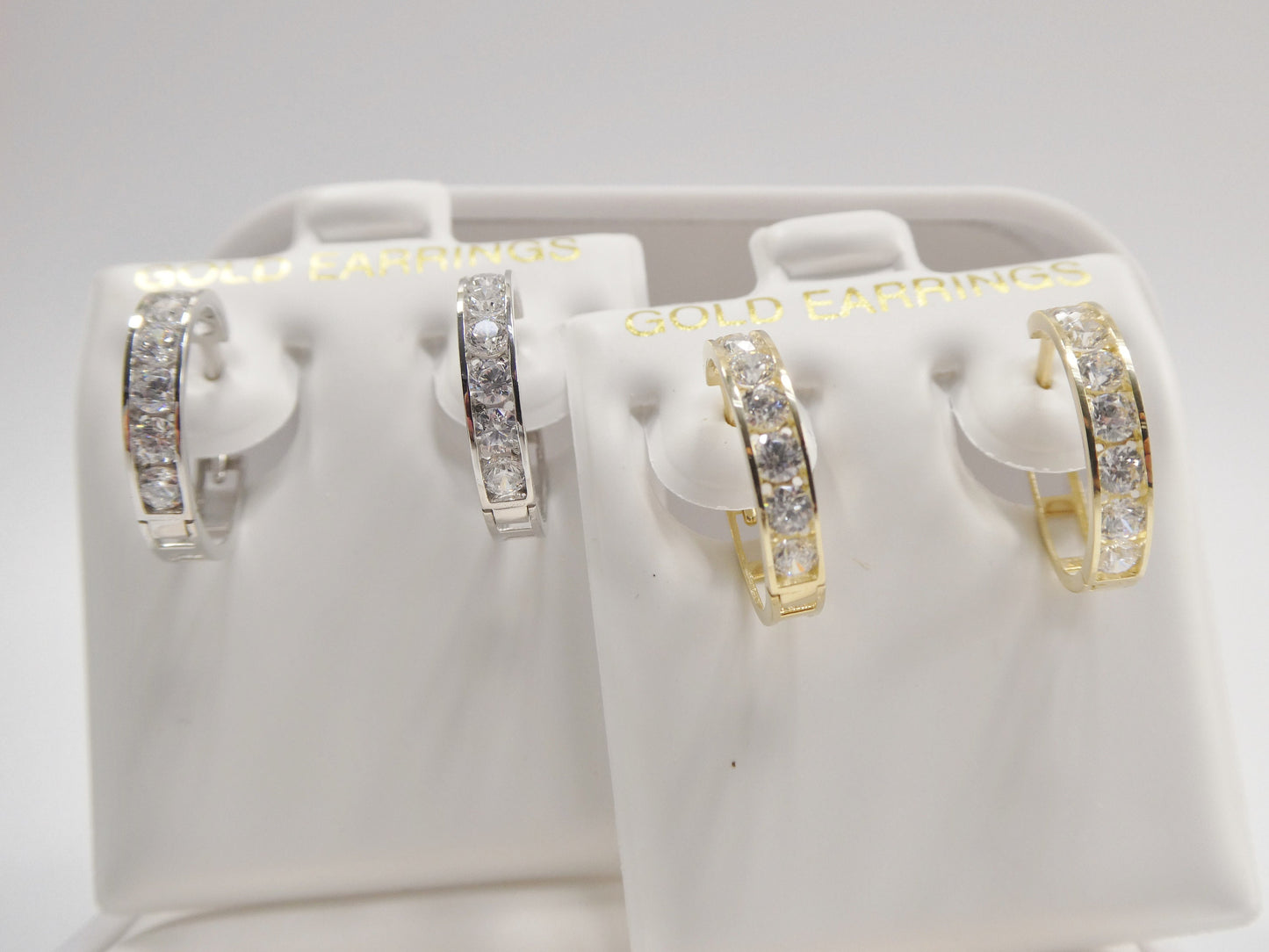 real 10k solid yellow gold large huggie 16mm hoop earring