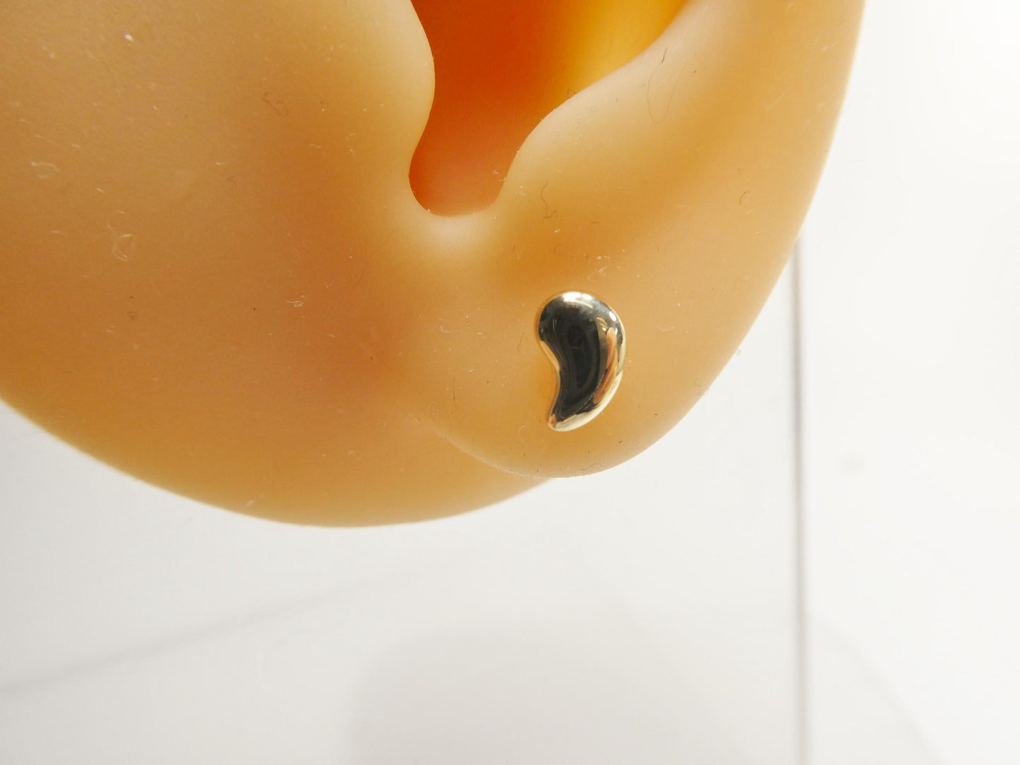 real 10k solid yellow gold teardrop push post earrings