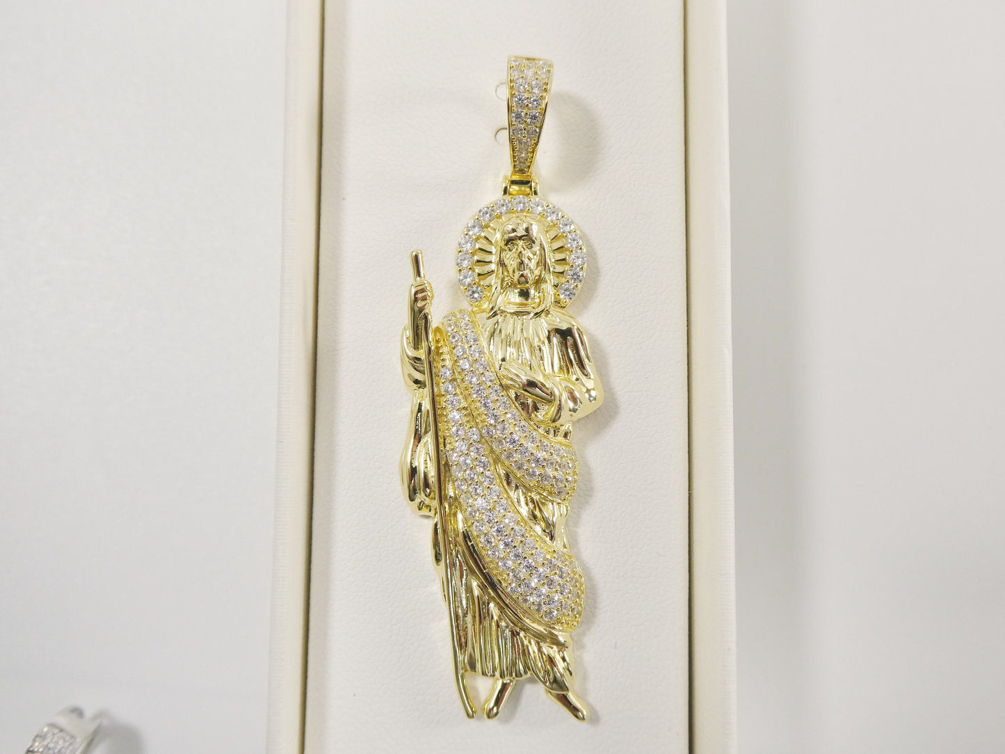 real 925 sterling silver large St. Jude medallion pendent