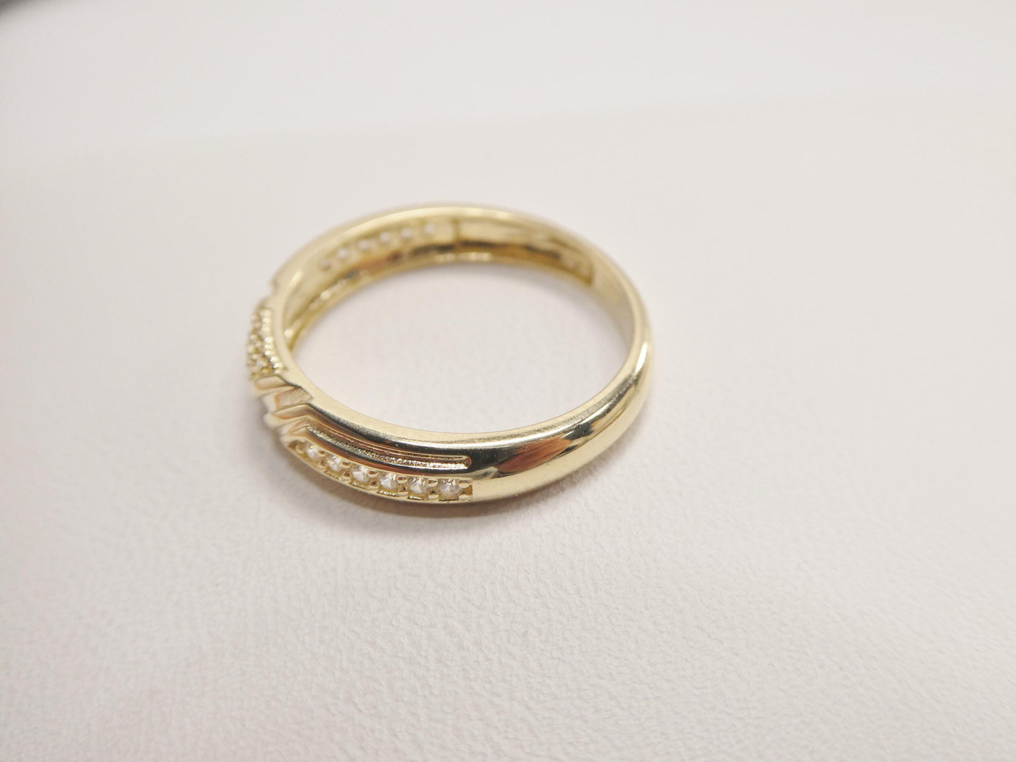 real 10k solid yellow gold women's classic ring