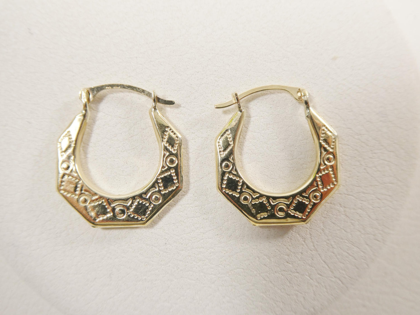 10k real solid yellow gold classic design children hoop earrings