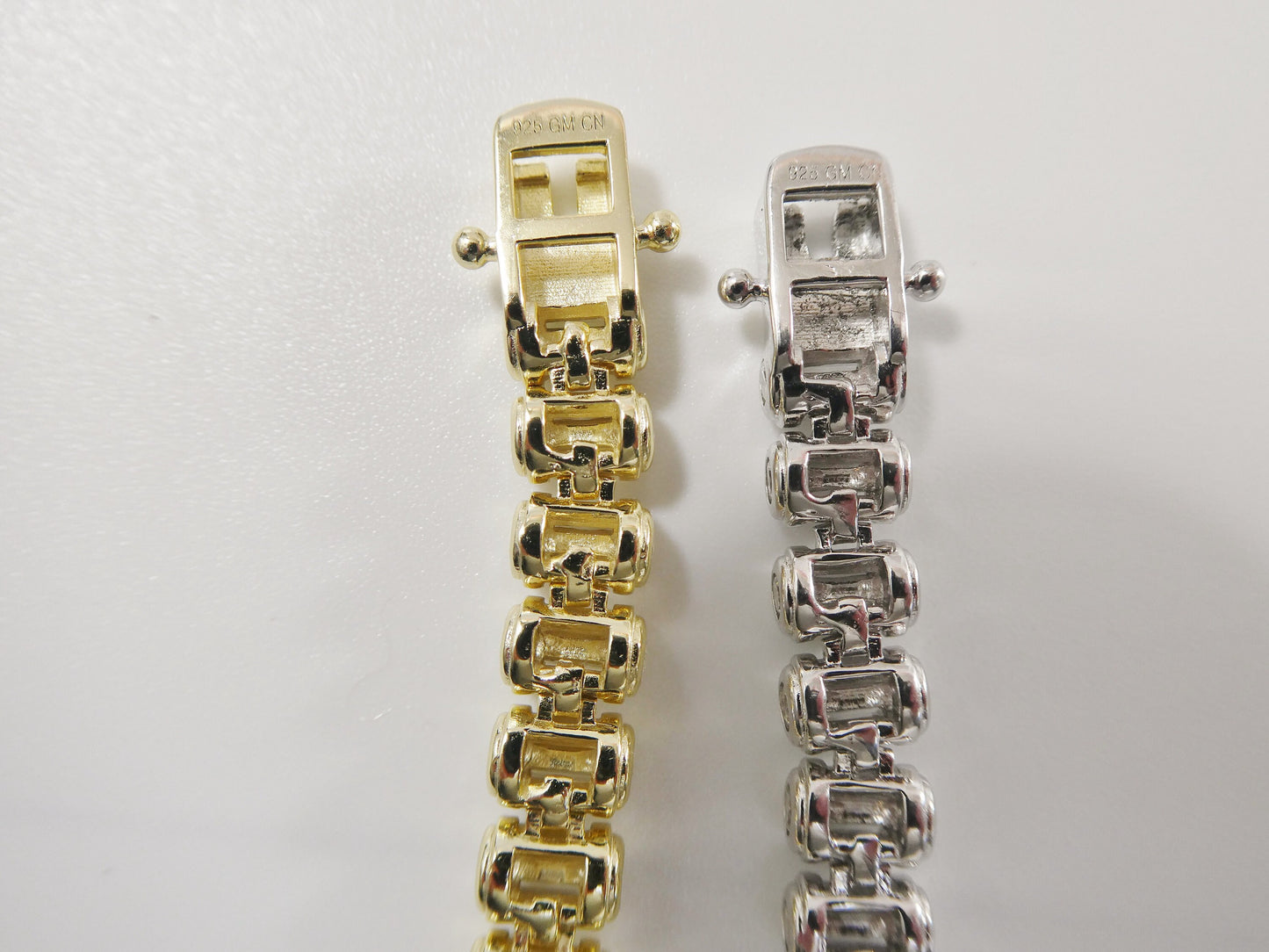 real 925 sterling silver full stone baguette bracelet