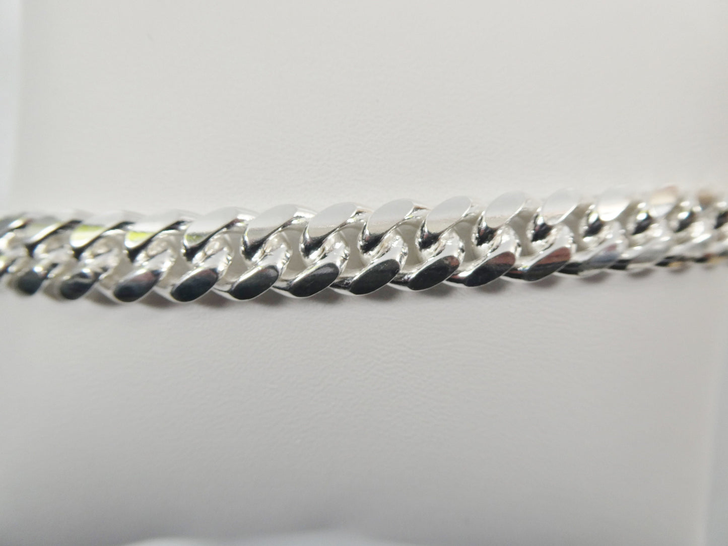 10mm real Miami link solid 925 sterling silver men bracelet safety box lock