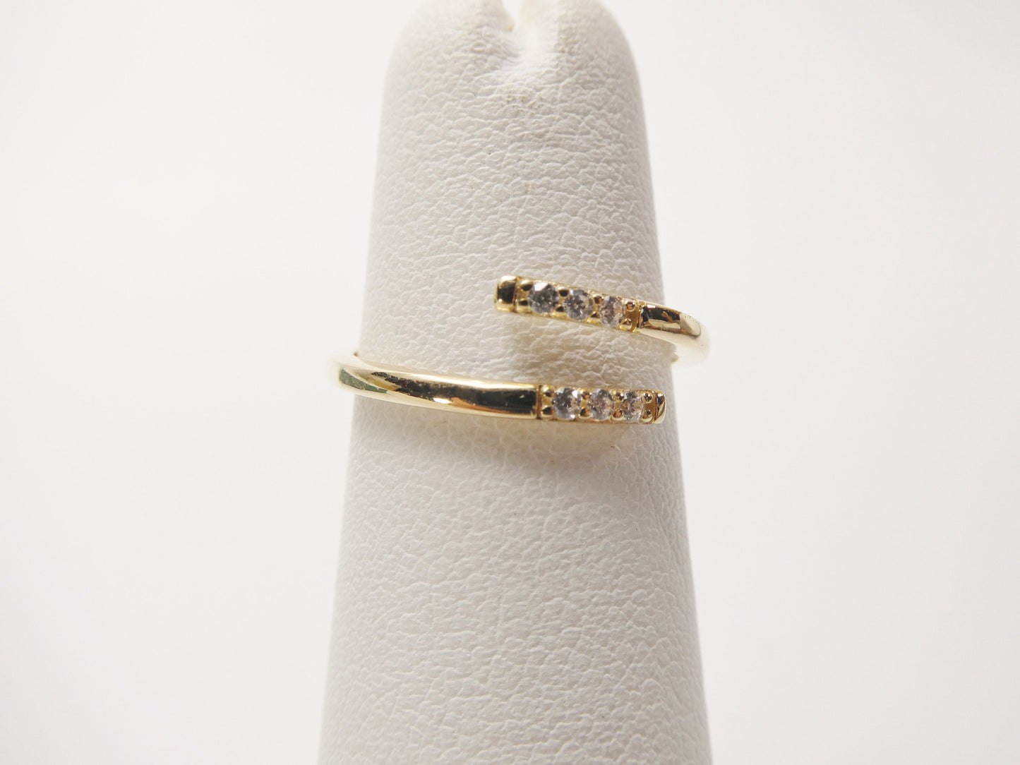 10k solid yellow gold women girl bypass ring