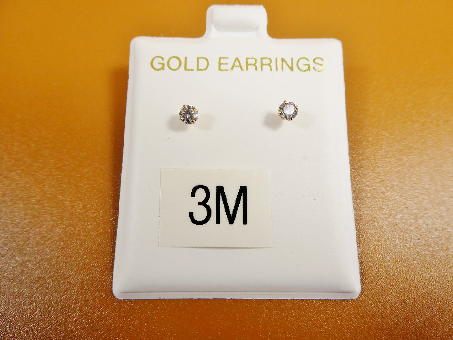 10k real solid yellow gold stud push back basket earring