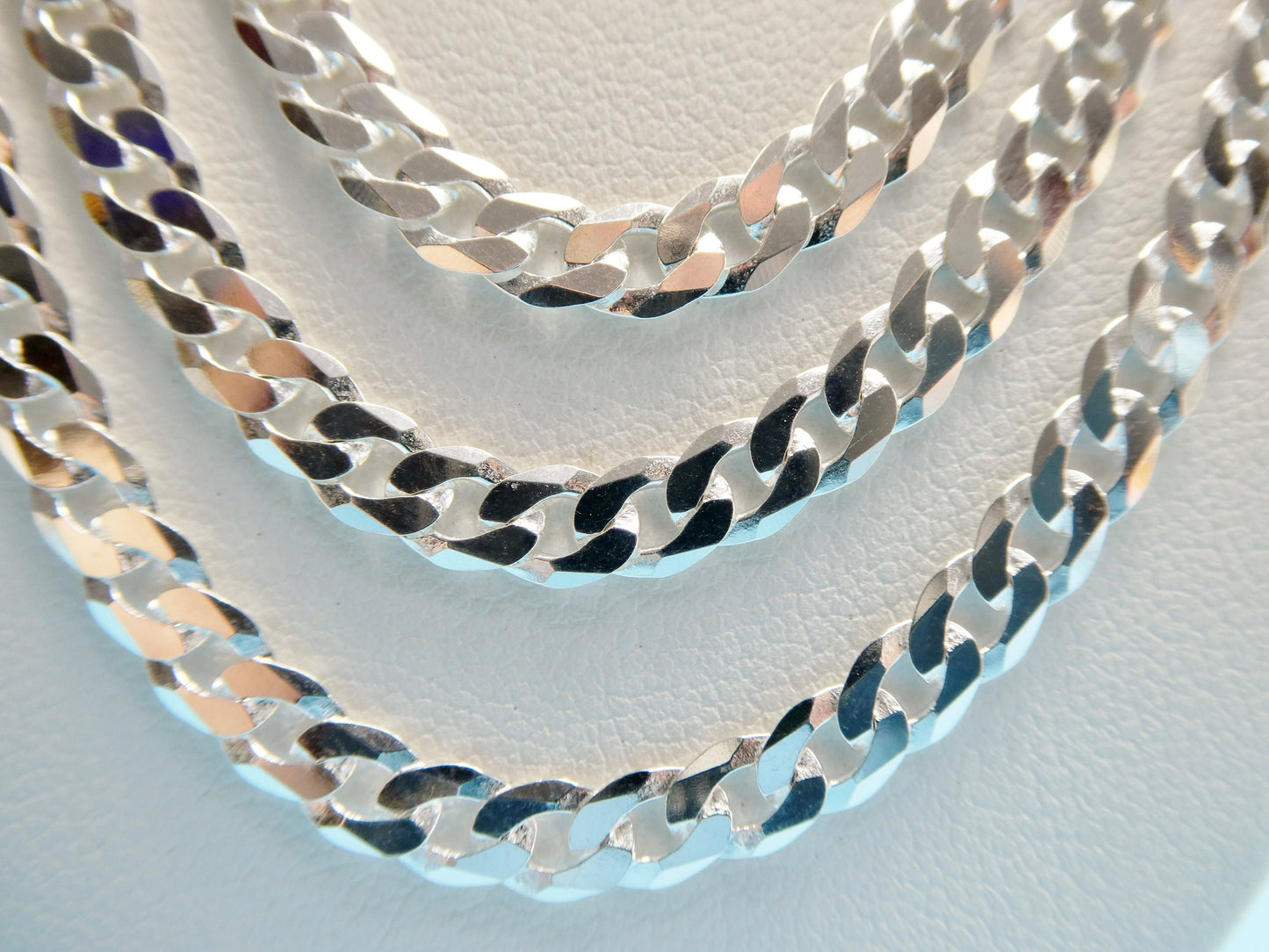 real 925 sterling silver 4.50MM Italian solid chain lobster lock clasp