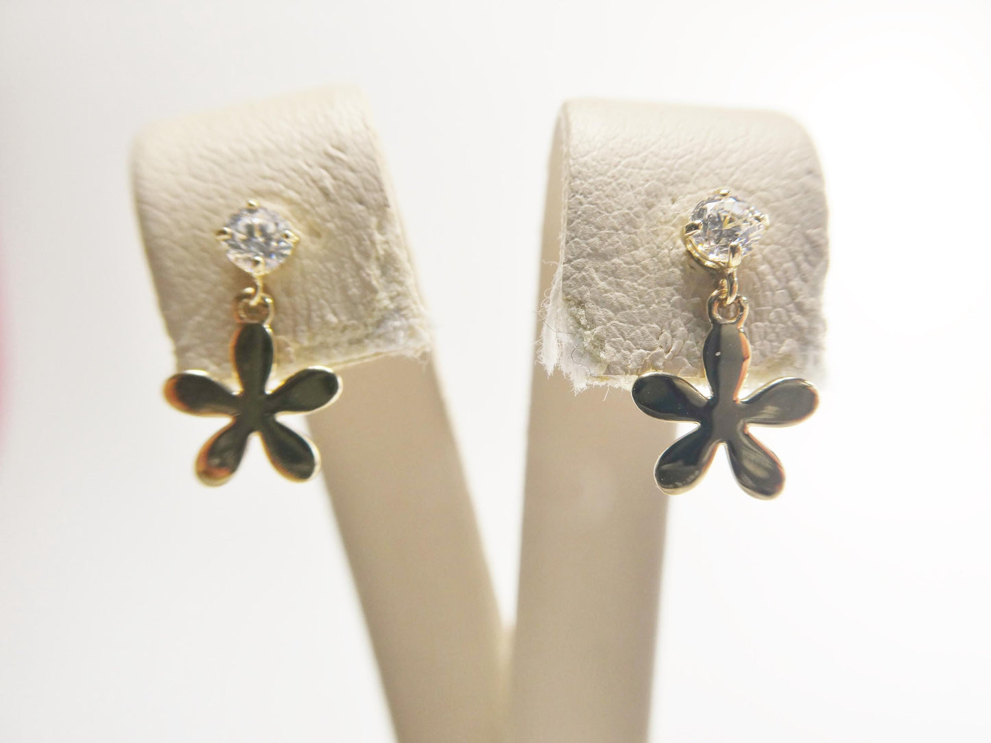 real 10k solid yellow gold design push post earrings