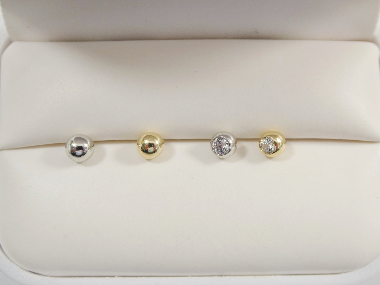 real 14k solid yellow gold top screw replacement belly ring