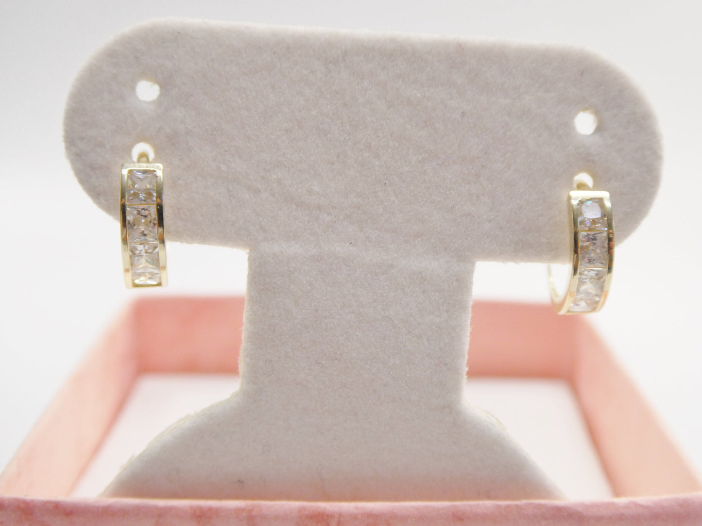 real 10k solid yellow gold small 10mm hoop huggie earrings