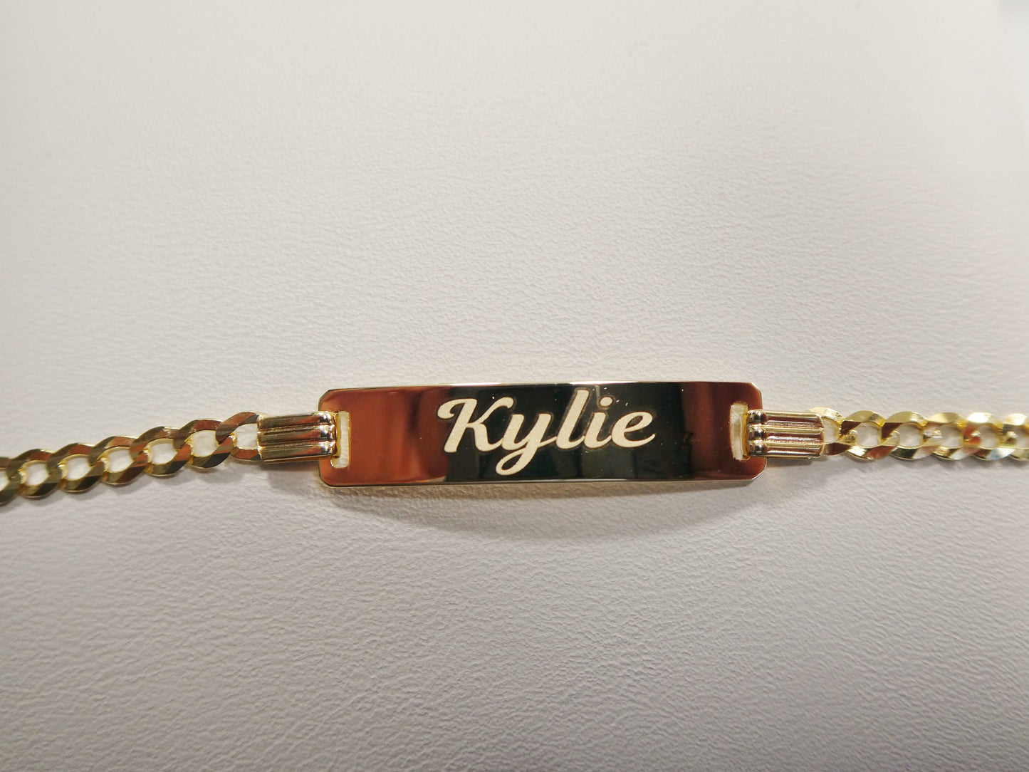 real 10k solid yellow gold 6 inch figaro style baby bracelet