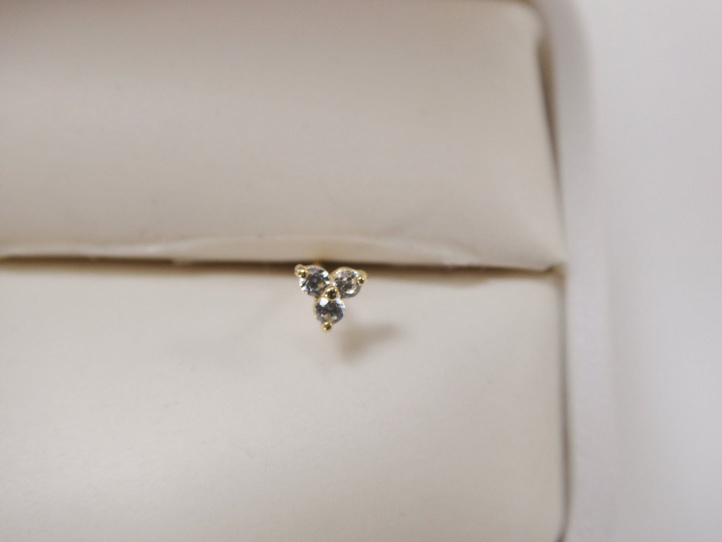 14k real solid yellow gold triangle nose ring