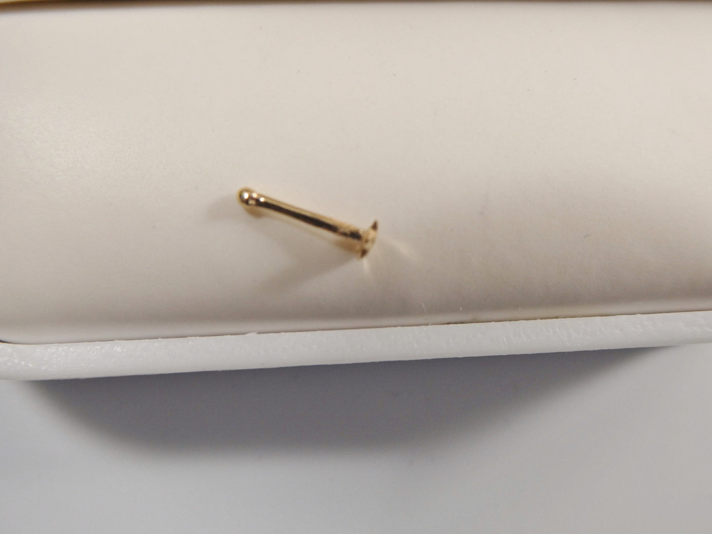 14k real solid yellow gold star nose stud ring