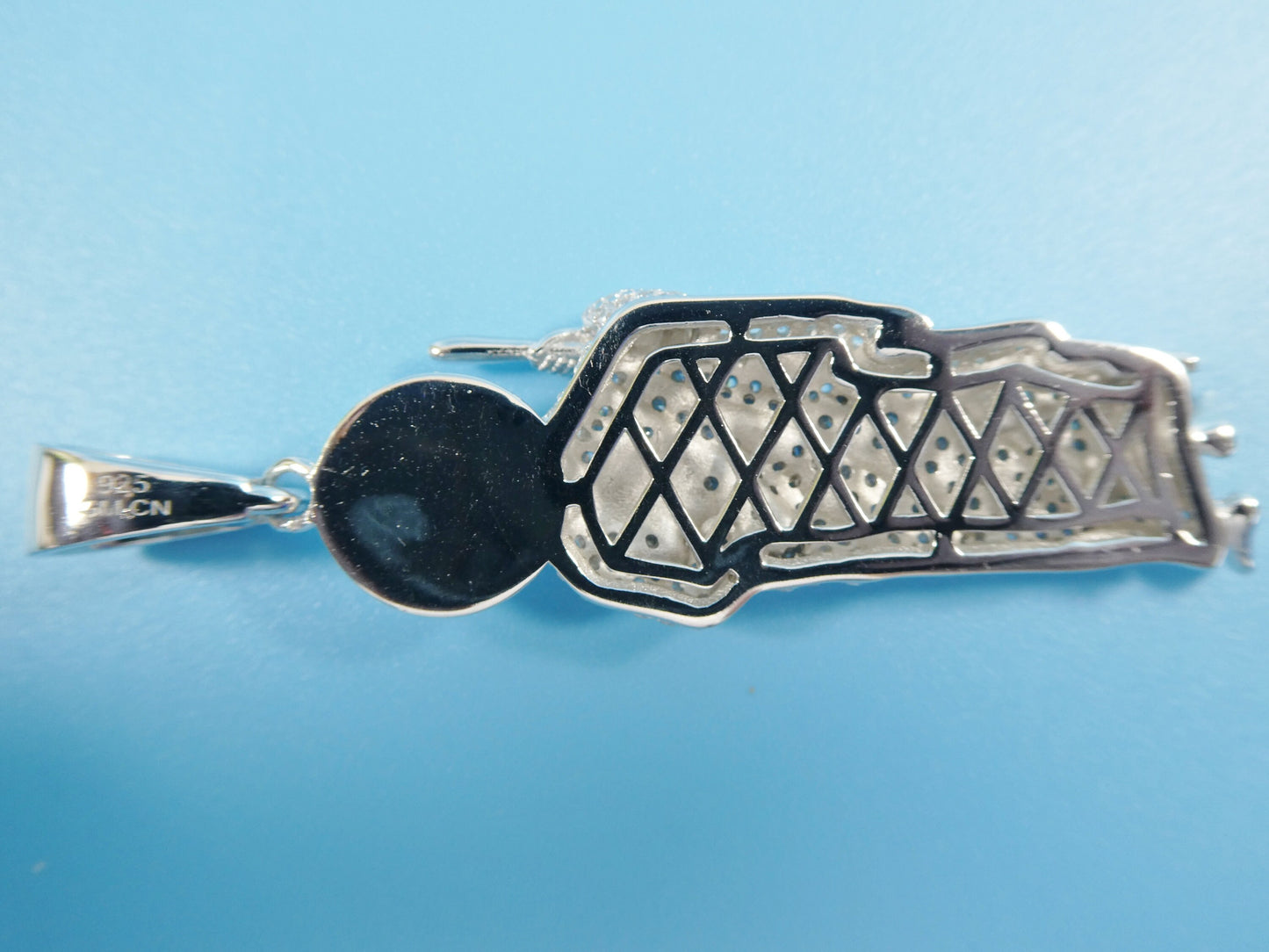 real solid 925 sterling silver large saint Jude pendent