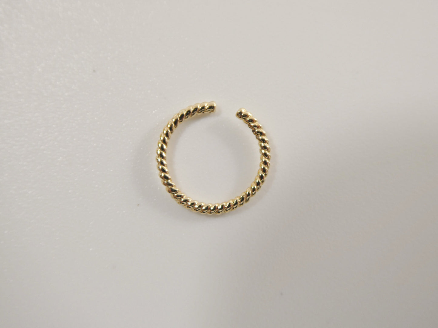 14k real solid yellow gold hoop earring cartilage daith ring piercing