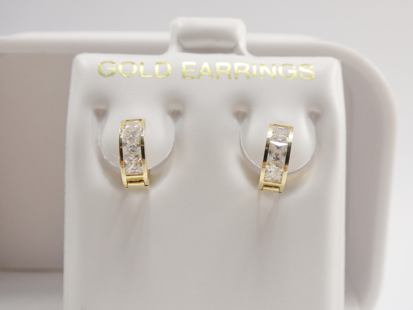 real 10k solid yellow gold small 9mm hoop huggie earrings