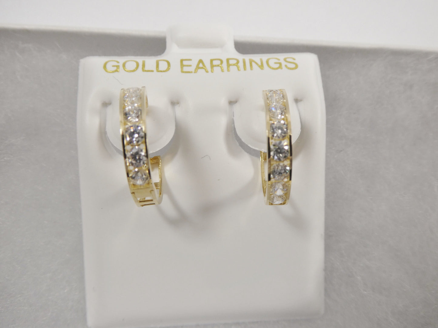 real 10k solid yellow gold large huggie 16mm hoop earring