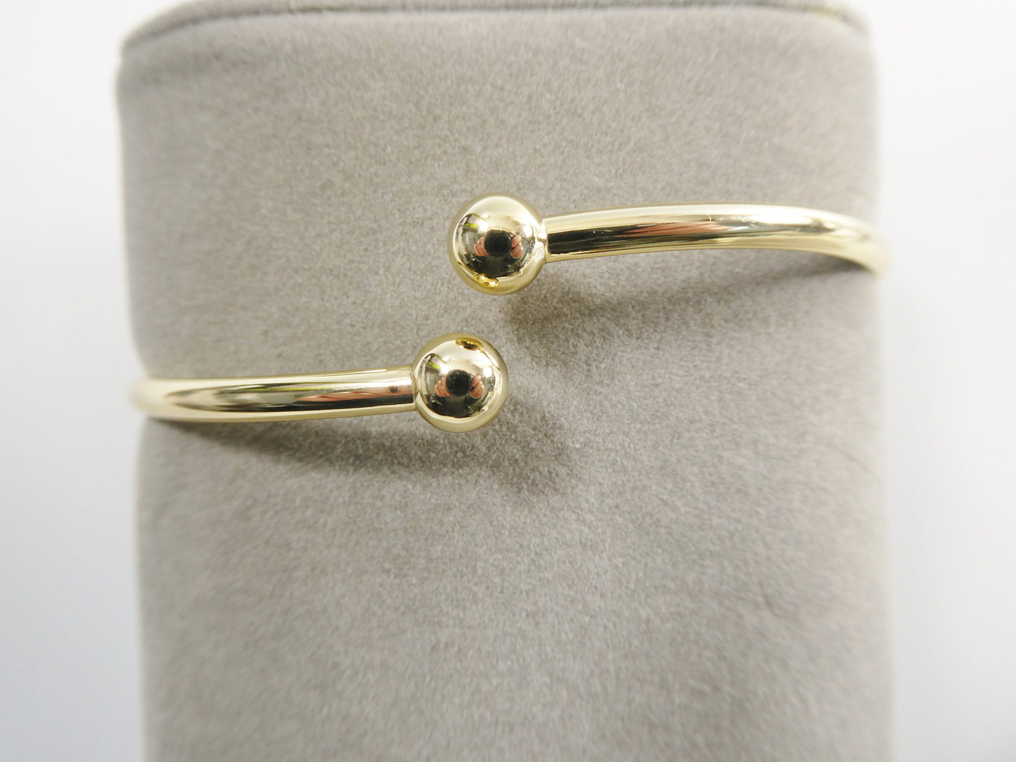 real 925 sterling silver bangle bracelet 14k yellow gold color finish