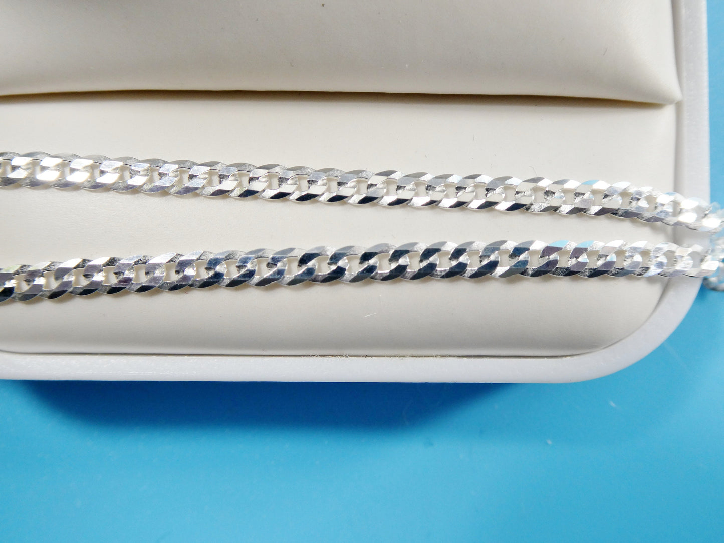 real 925 sterling silver Italian solid chain lobster lock clasp