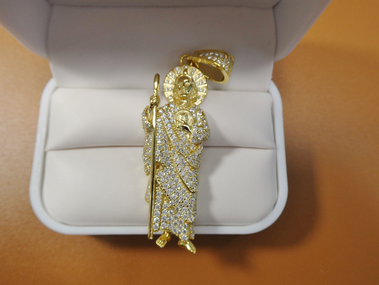 real solid 925 sterling silver large saint Jude pendent