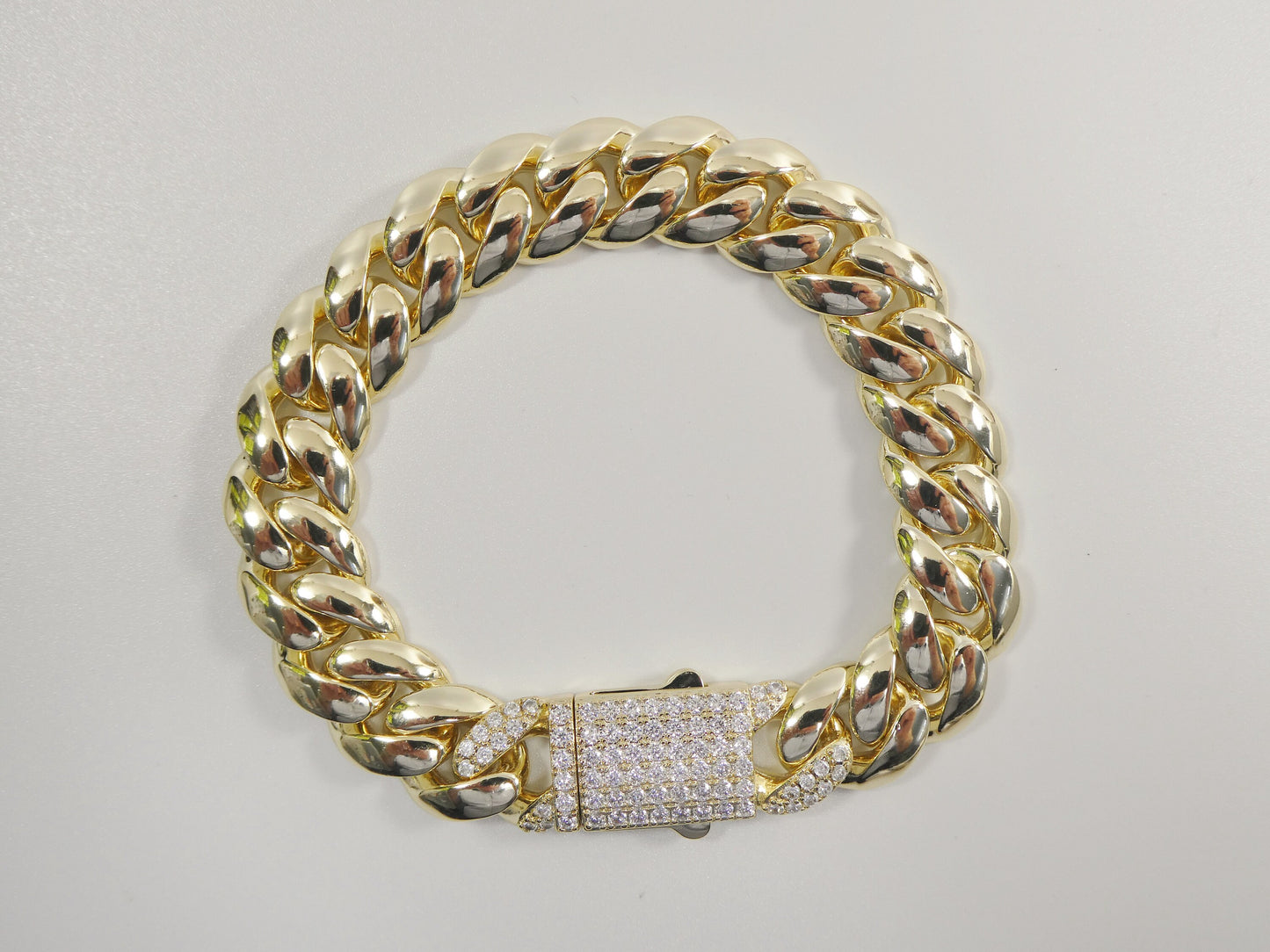 14mm18k gold filled Monaco link bracelet