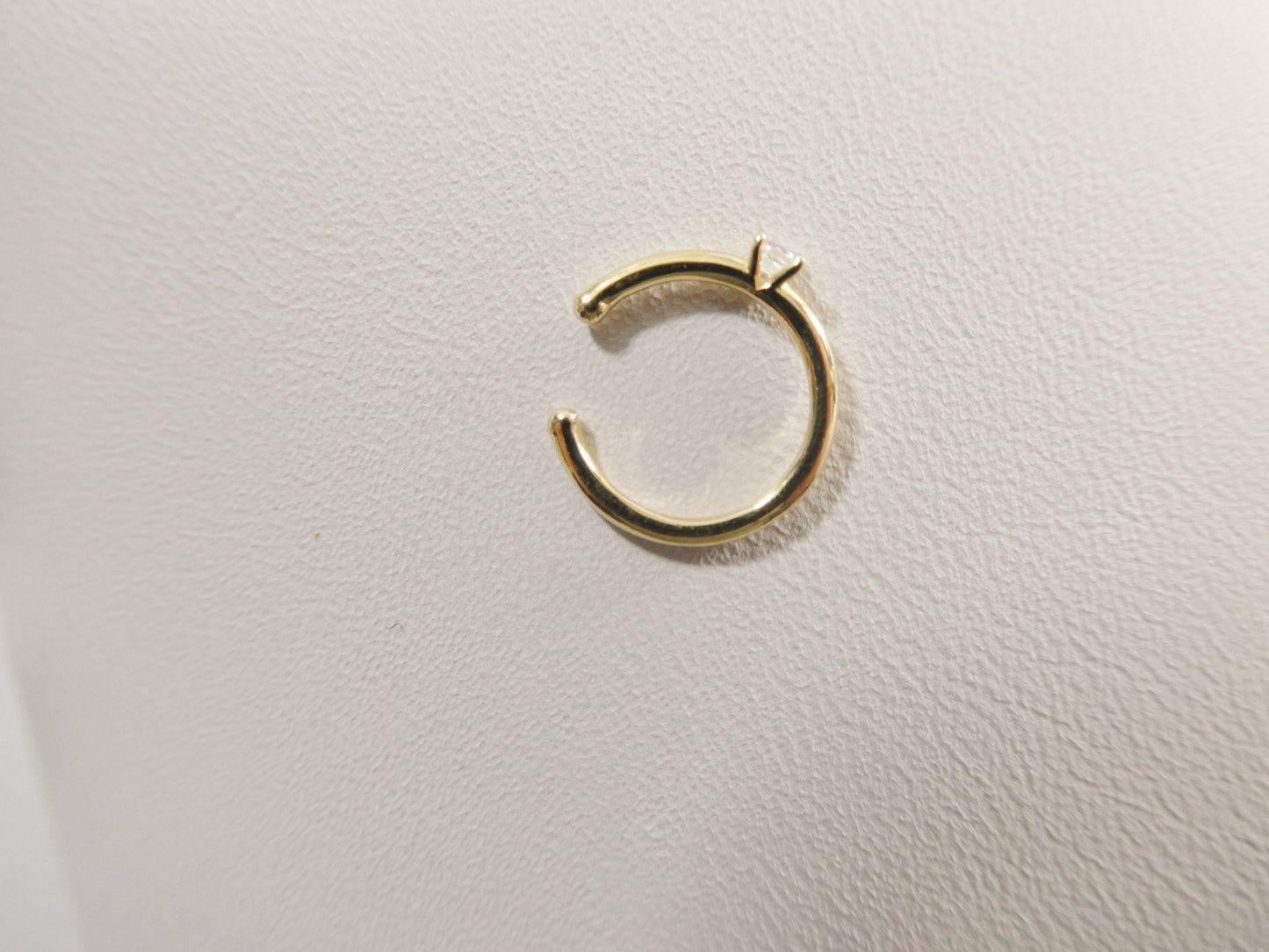 14k real solid yellow gold cartilage nose ring body ring piercing
