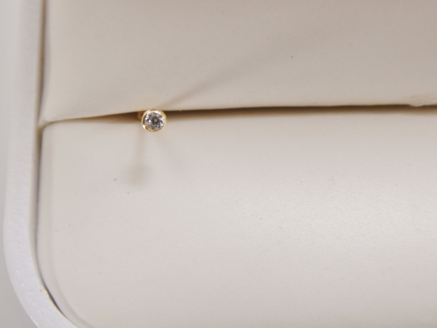 14k real solid yellow gold long post nose ring