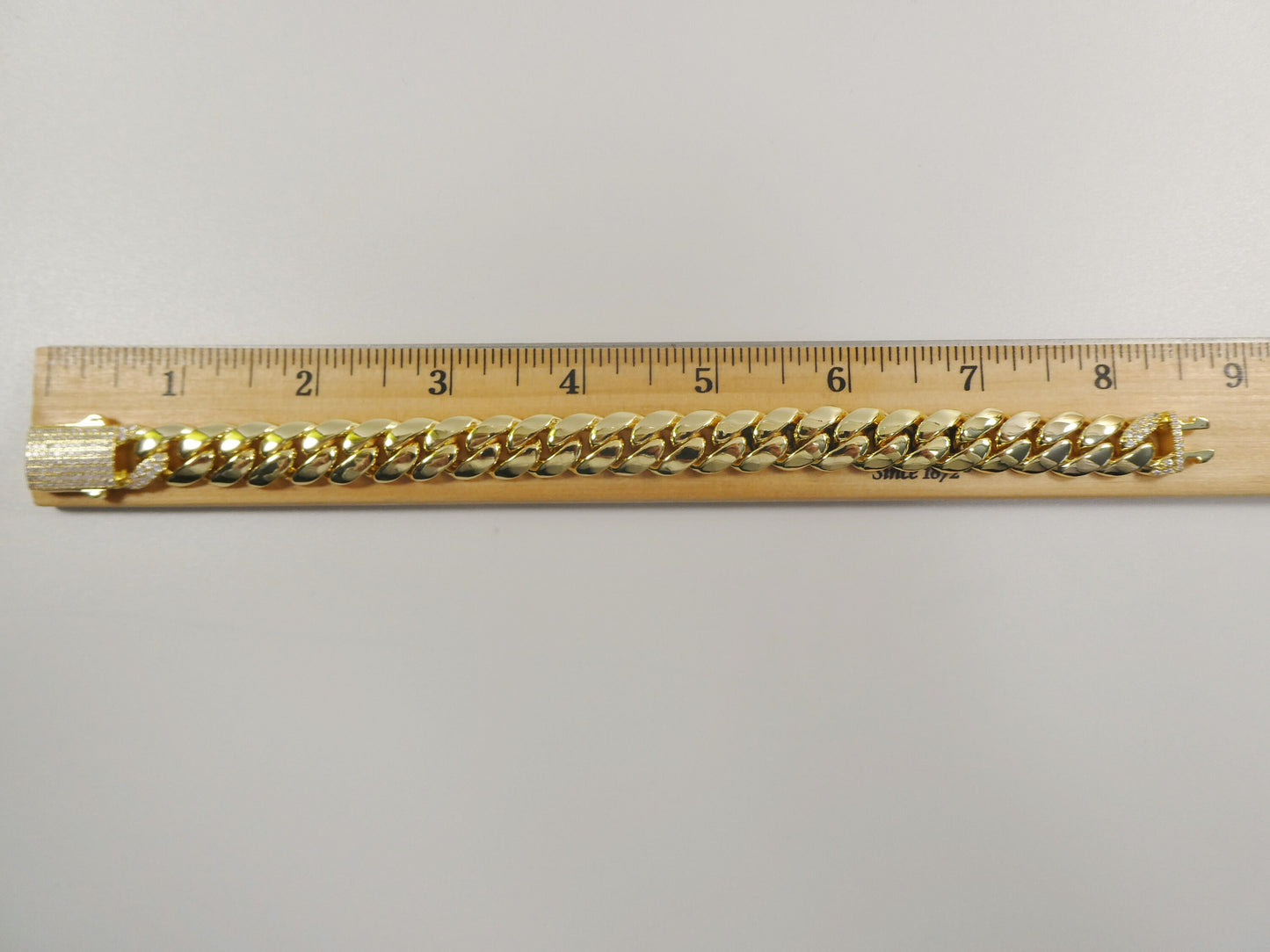 8 inch 18k gold filled Monaco 12MM bracelet