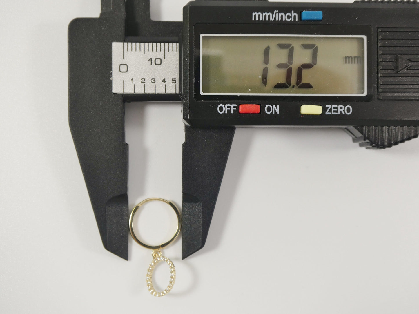 10k real solid yellow gold circle drop huggie earrings