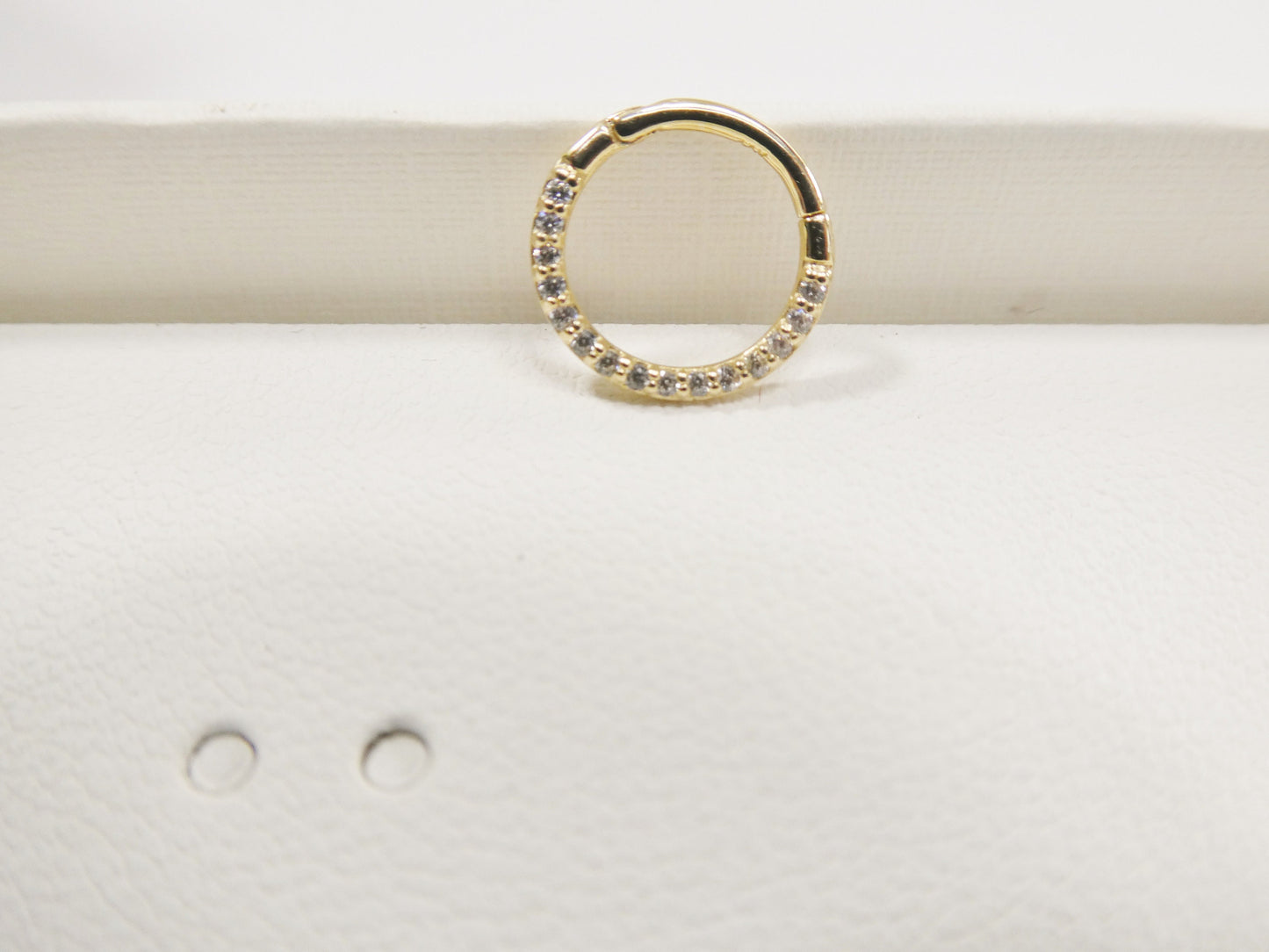 14k real solid yellow gold cartilage daith septum body ring piercing