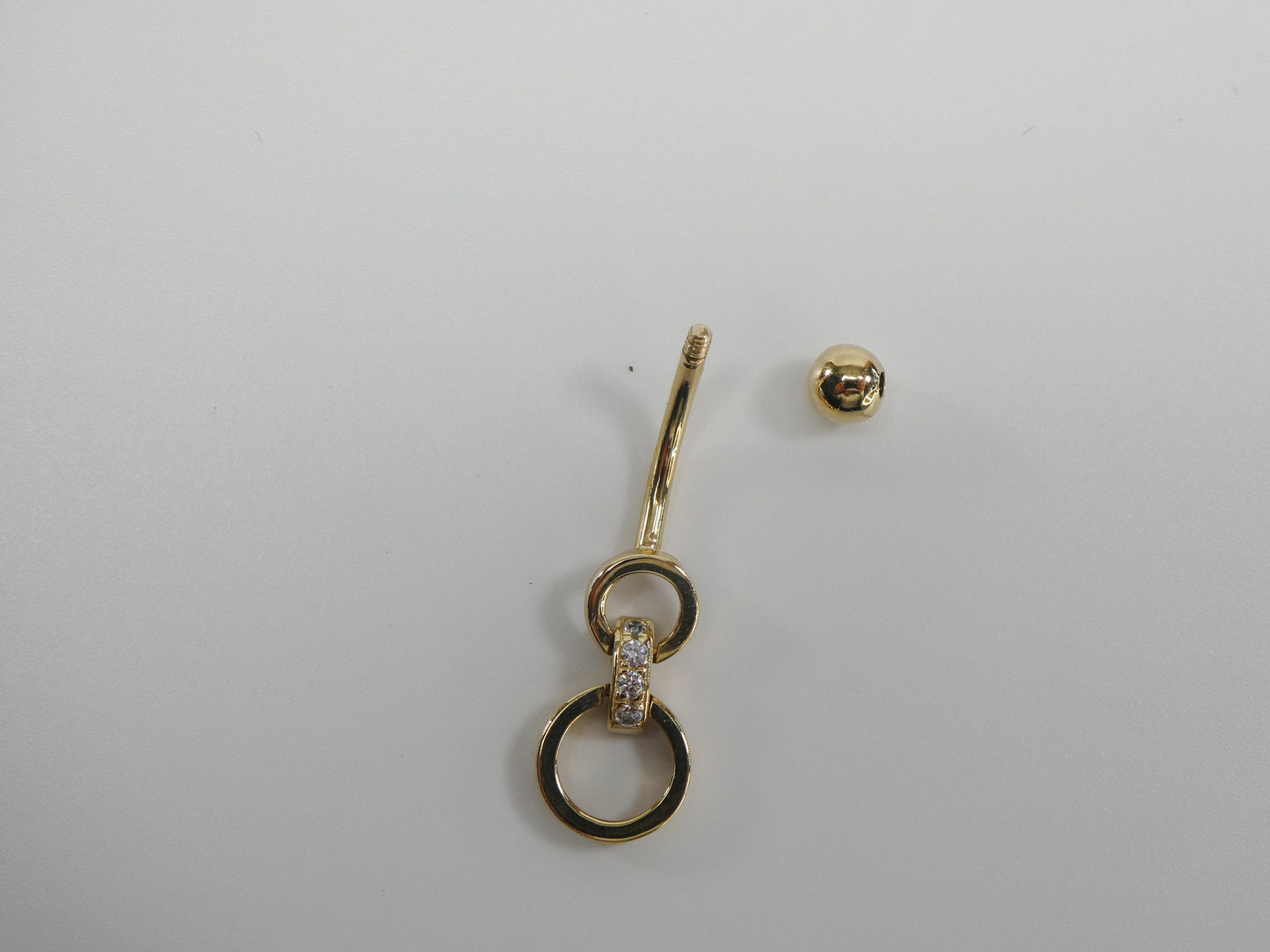 10k real solid yellow gold belly ring