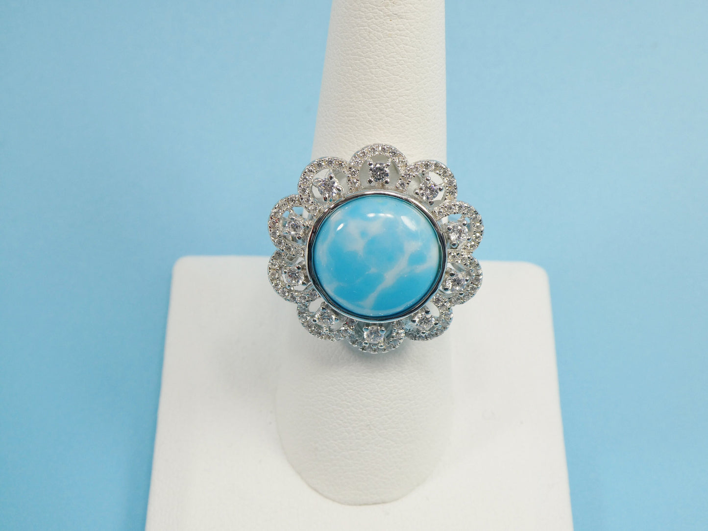 turquois ring real 925 sterling silver