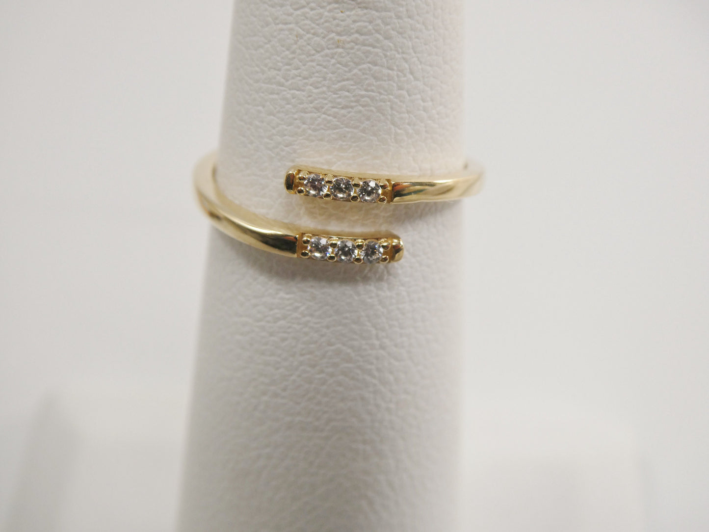 real 14k solid yellow gold women's classic micro pave setting pinky ring