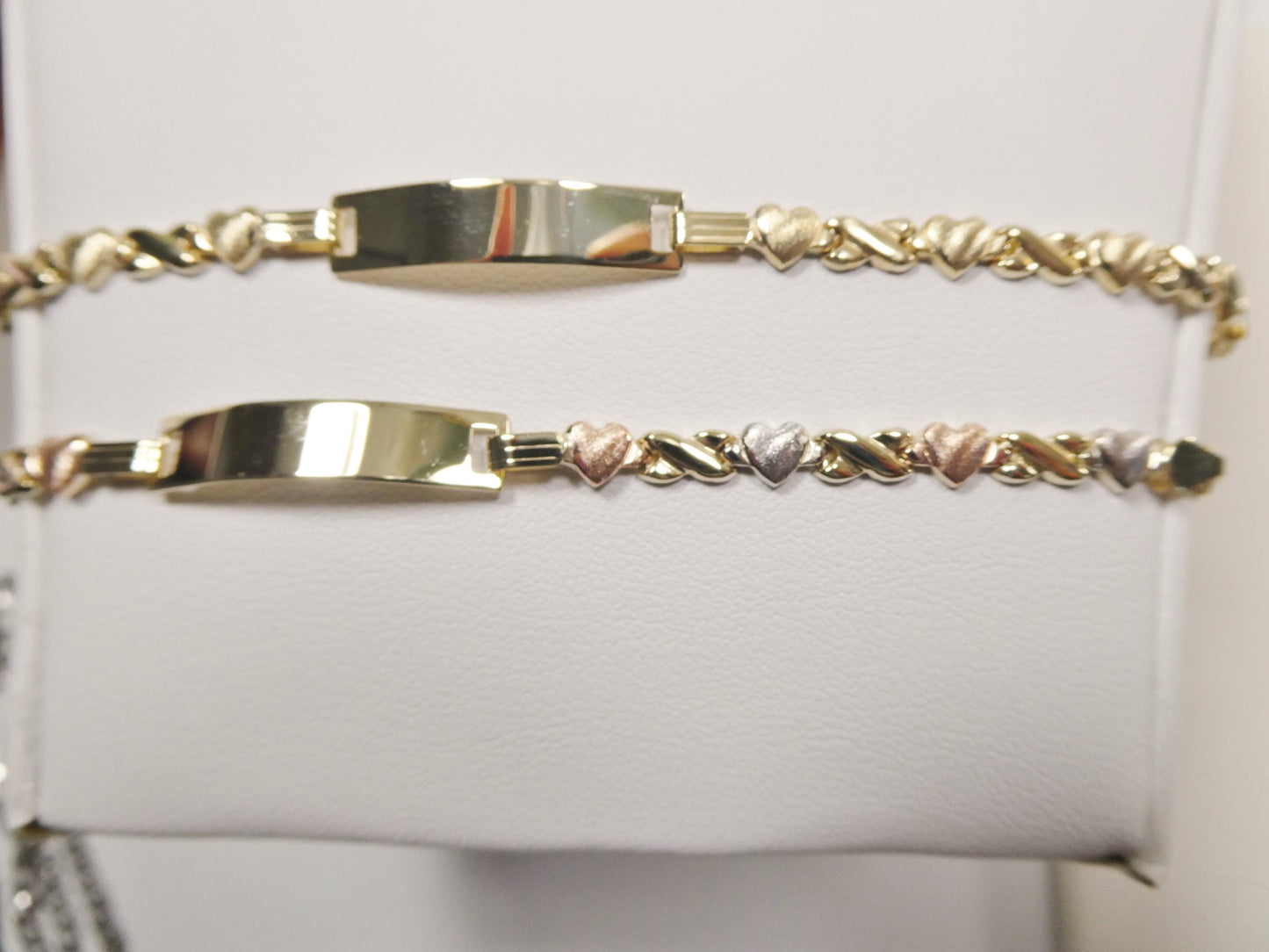 10k real solid yellow gold 6 inch baby id bracelet