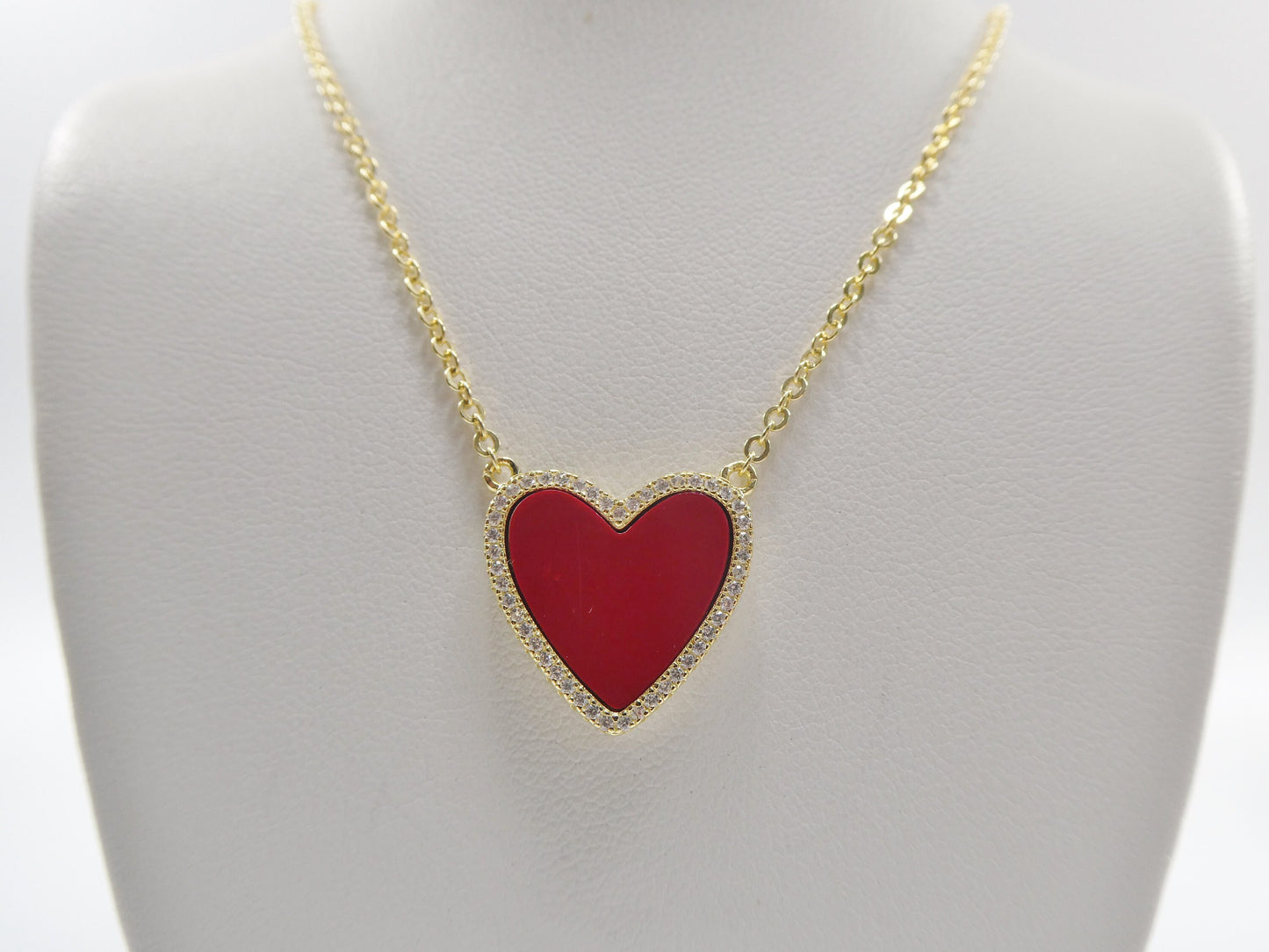 real 925 sterling silver turquoise/ mother of pearl /red enamel necklace 14k yellow gold finish