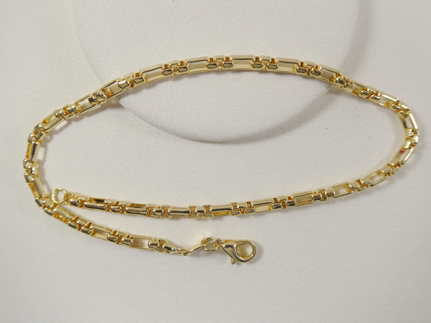 10 inch 18k gold filled ladies plain cable anklet bracelet