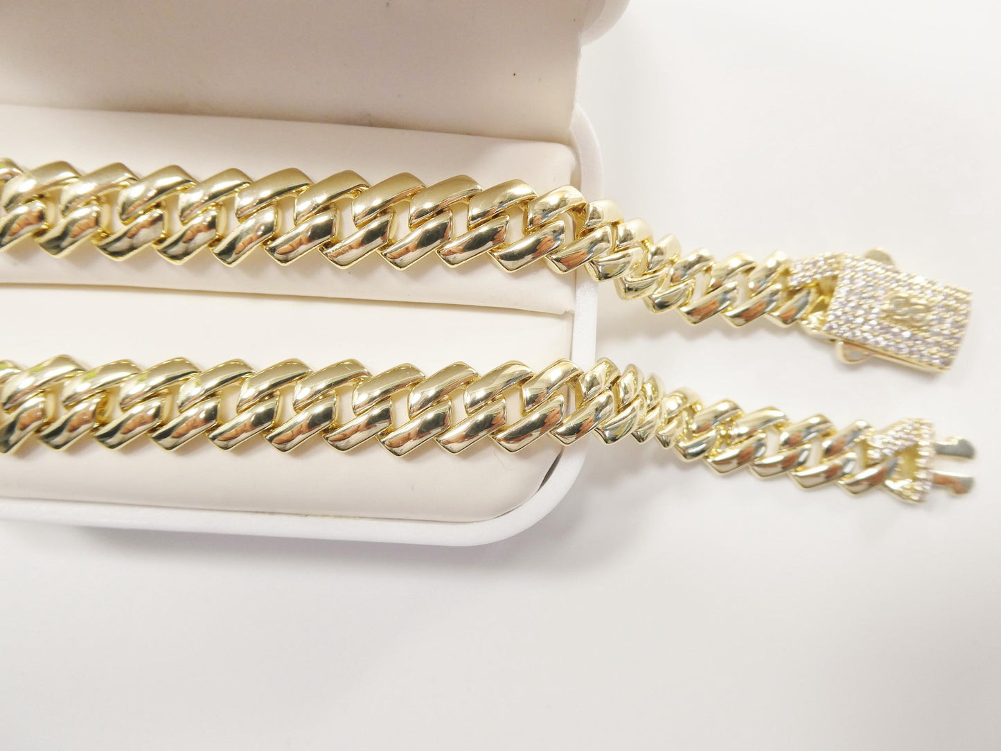 monaco cuban necklace 14k gold filled 9mm