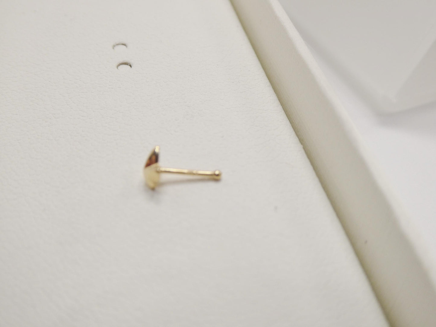 14k real solid yellow gold tiny butterfly stud nose ring