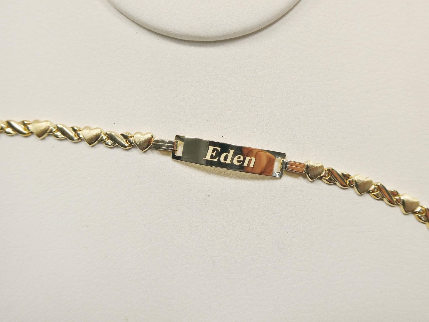 10k real solid yellow gold 6 inch baby id bracelet